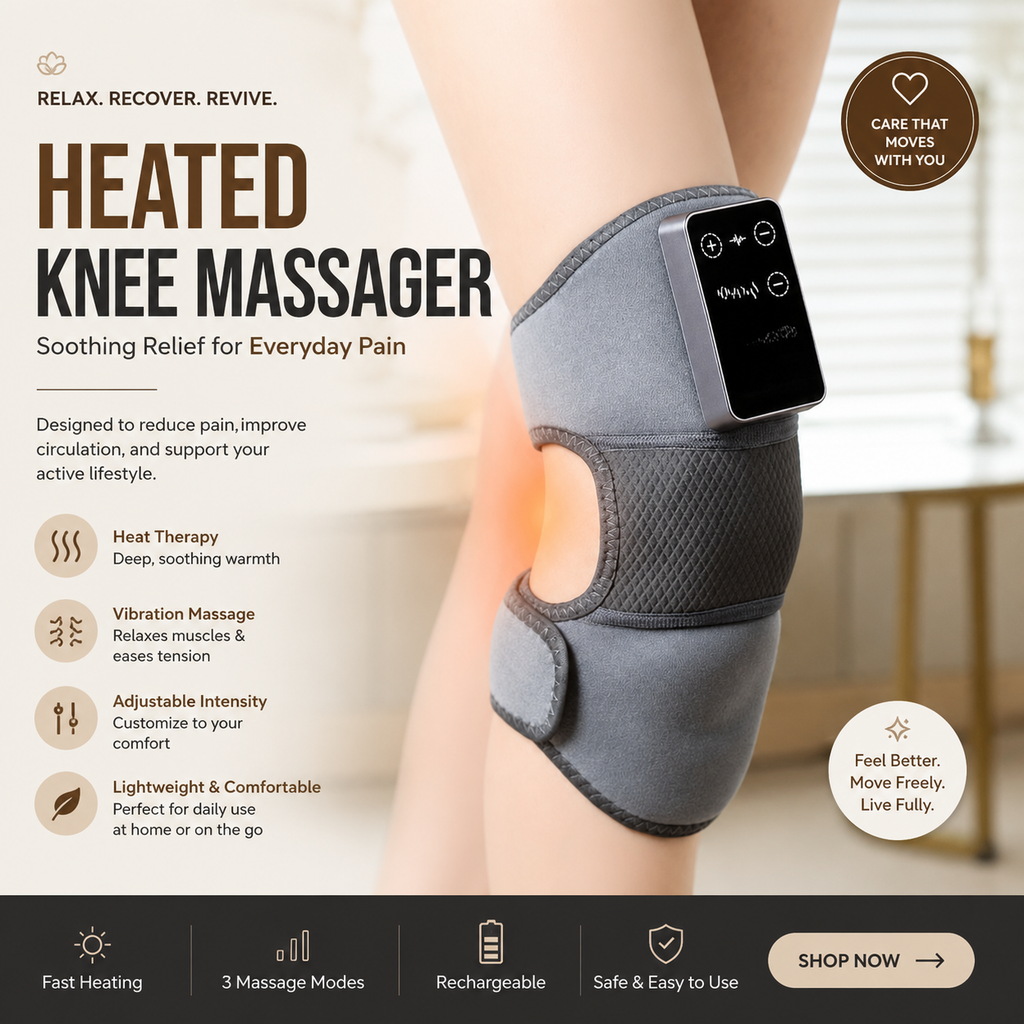 Knee support massage device