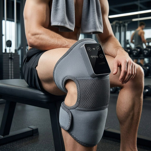 Knee support massage device